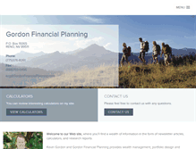 Tablet Screenshot of gordonfinancialplanning.com